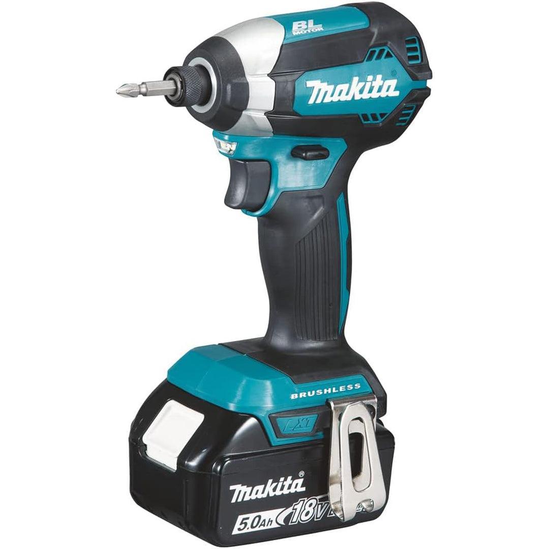 Makita DTD153RTJ 18V LXT Brushless Impact Driver Set – Includes 2 x 5.0Ah Batteries, Charger, and MAKPAC Case