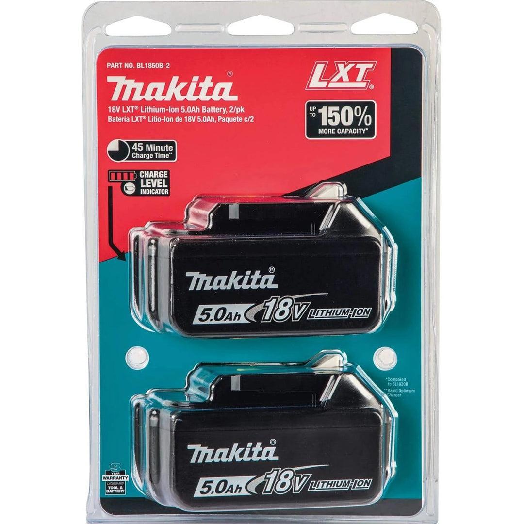 Makita DTD153RTJ 18V LXT Brushless Impact Driver Set – Includes 2 x 5.0Ah Batteries, Charger, and MAKPAC Case