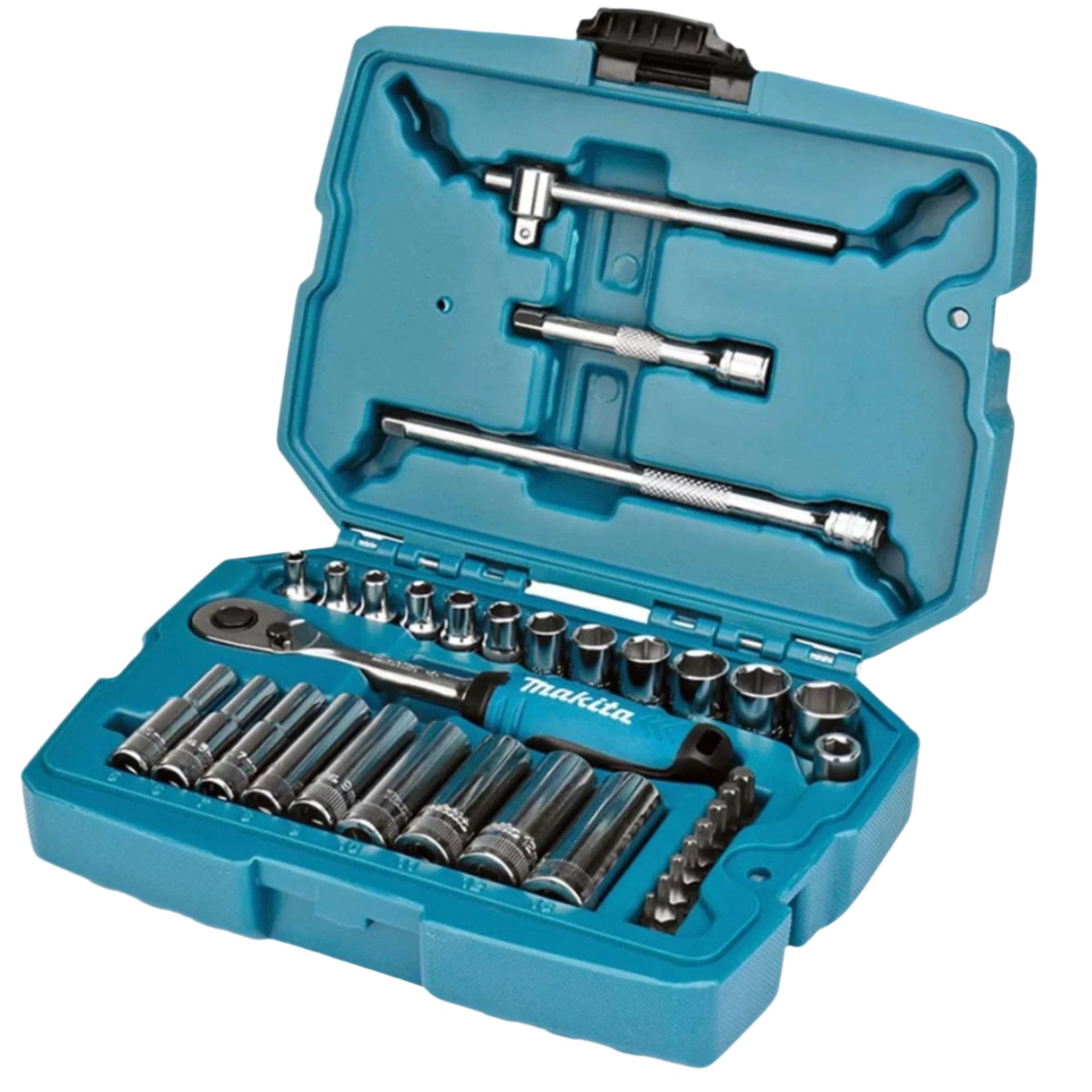 Makita 34-Piece Socket and Accessory Tool Kit – Perfect for DIY and Professional Applications